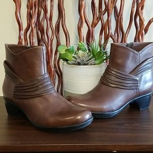 Clarks Brown Leather Bootie